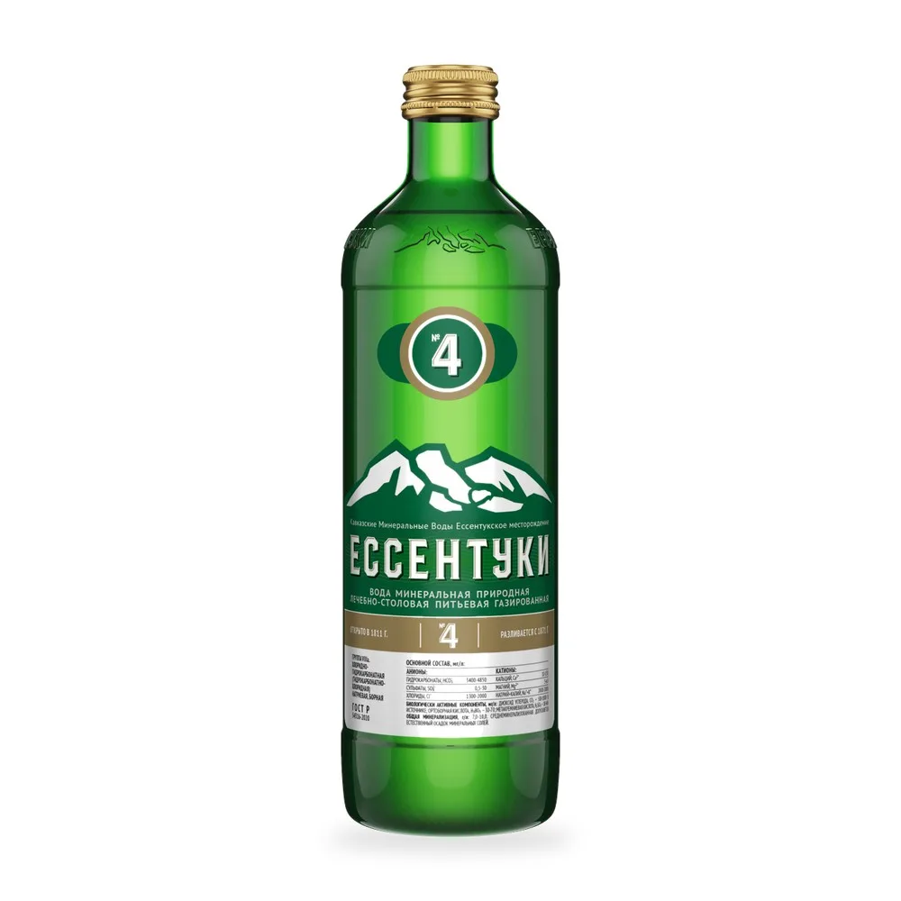 Ессентуки №4 0,45 л в стеклянной бутылке