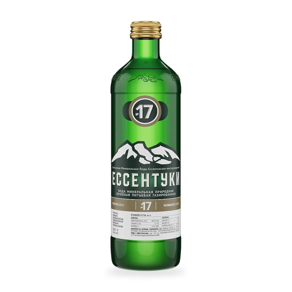 Ессентуки №17 0,45 л в стеклянной бутылке